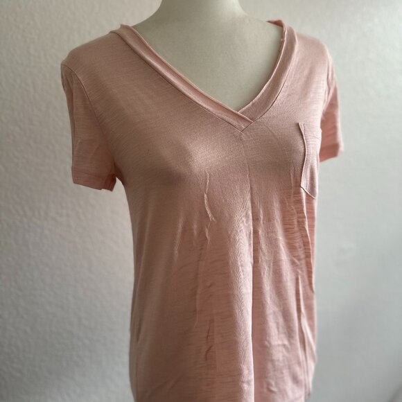 🌸 Caslon - Cotton & Modal V-Neck Pocket Tee 🌸 Small 🌸 Pink Beauty🌸 - Picture 3 of 8